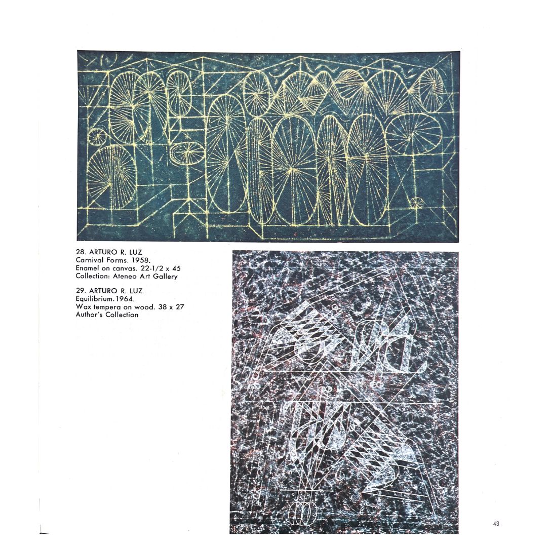 Contemporary Philippine Art By Manuel D. Duldulao (Carnival forms 1958 and Equilibrium 1964)