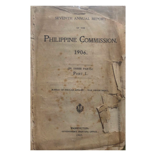 Seventh Annual Report of the Philippine Commission 1906 Part 1 Title page