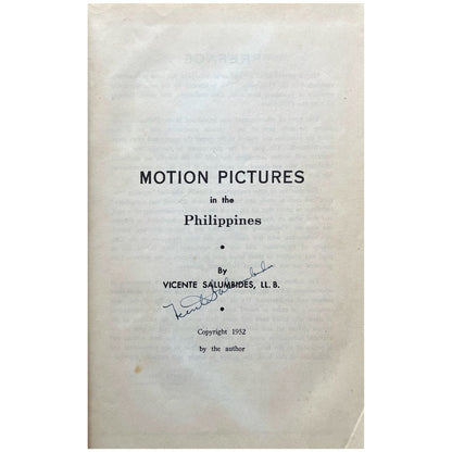 Motion Pictures in the Philippines by Vicente Salumbides (First Page)