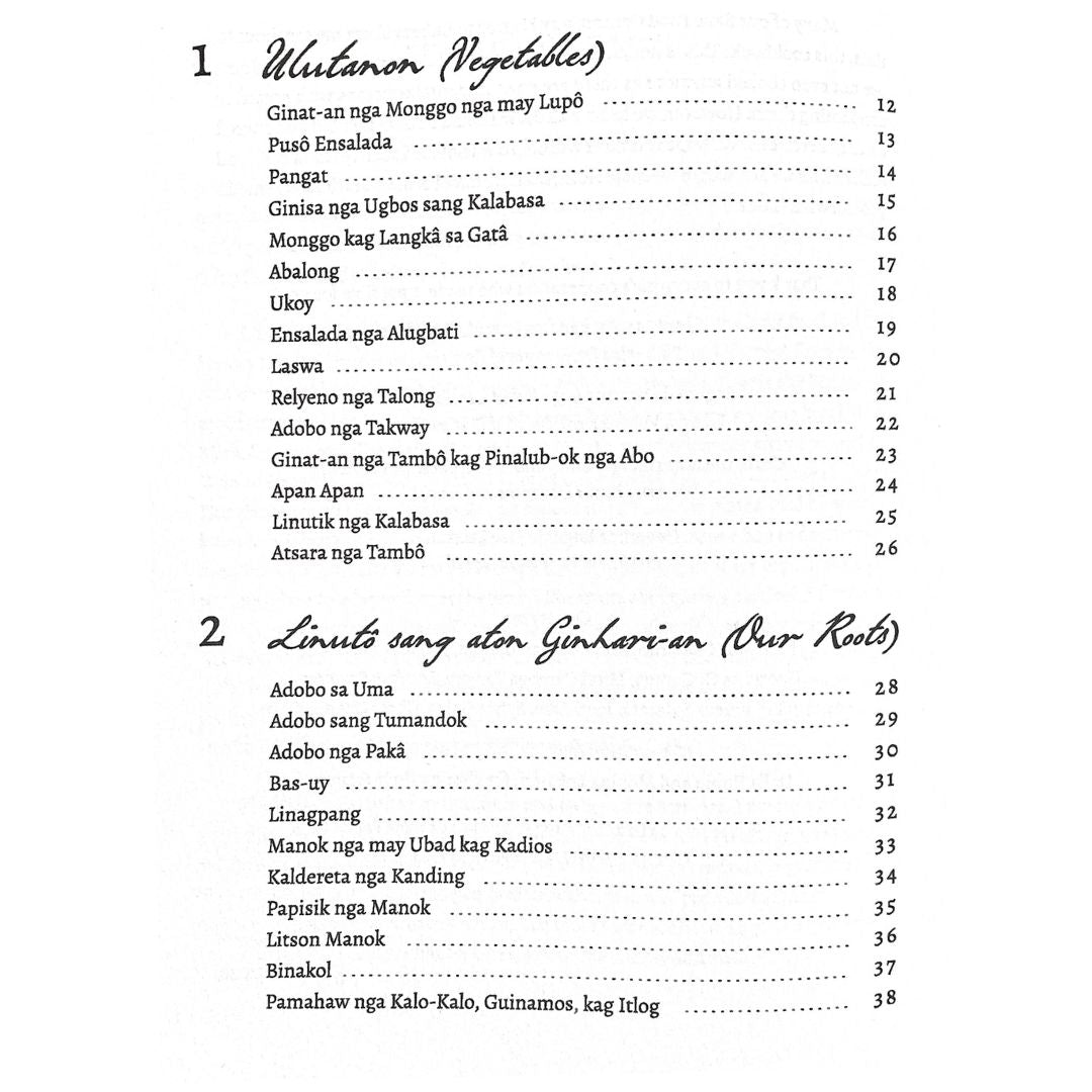 Negrense Heritage Cooking (Table of Content 1)