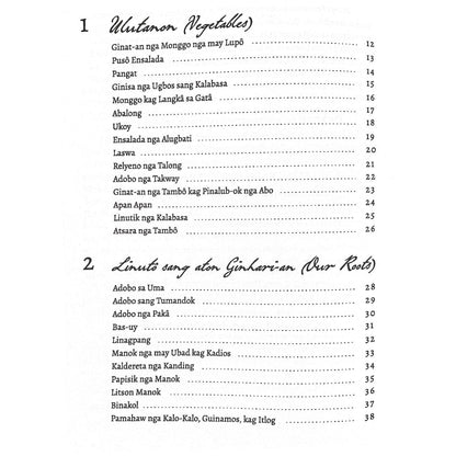 Negrense Heritage Cooking (Table of Content 1)