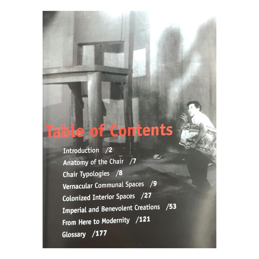 Salumpuwit Chairs in Filipino Life By Gerard Lico (Table of Contents)