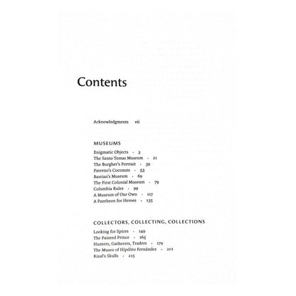 Enigmatic Objects: Notes Towards A History of The Museum in the Philippines By Resil B. Mojares (Table of Content)