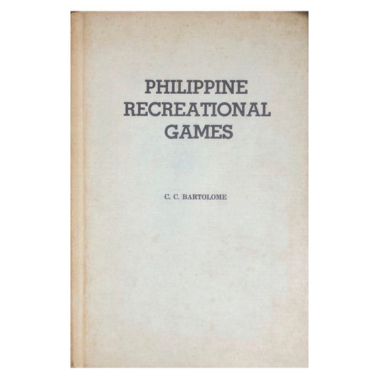 Philippine Recreational Games by Bartolome Front cover