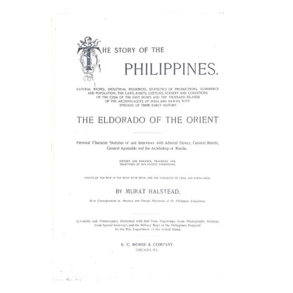 The Story of the Philippines and Our New Possession by Murat Halstead Title page