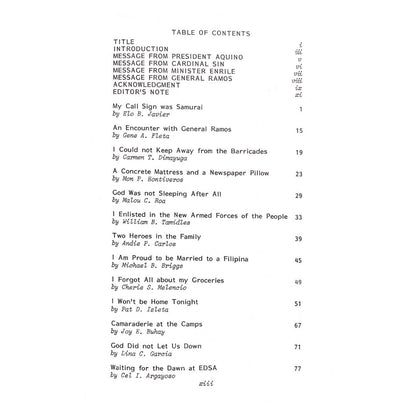 We Were There by  Lourdes J. Angulo Table of contents