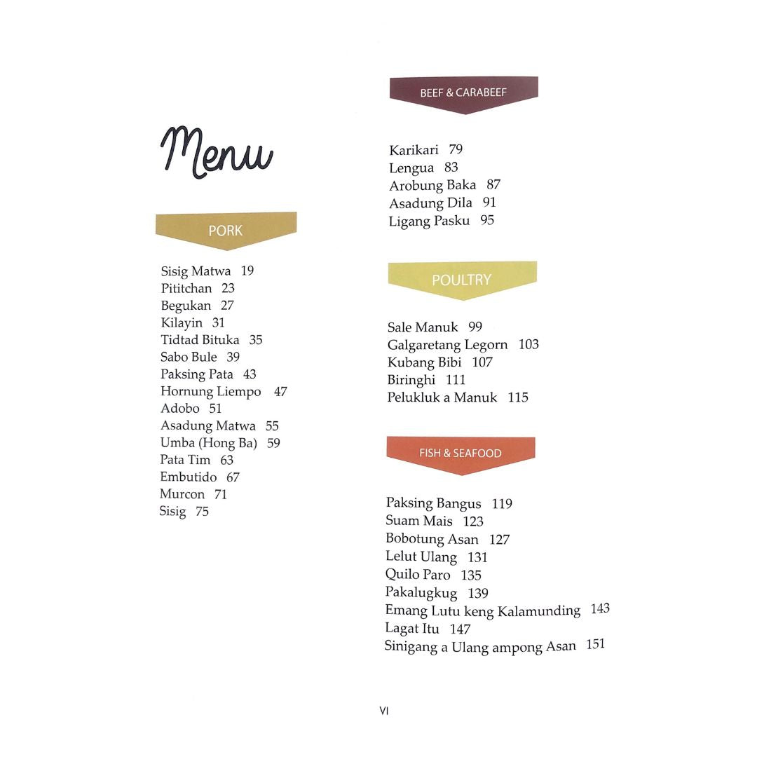 Pimamanan: A Taste of Pampanga's 65 Heirloom Dishes by Felice Prudente Sta. Maria Menu
