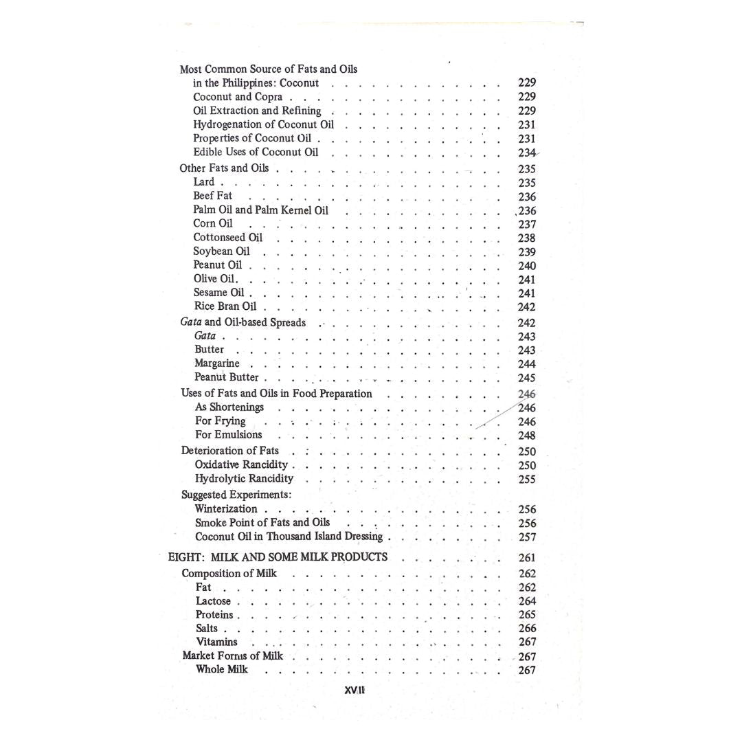 The Science of Philippine Foods (Table of Content 5)