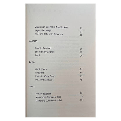 Pinoy Vegetarian Cookbook 60 Recipes Even  Non-Vegetarians Would Love (Table of Content 2)