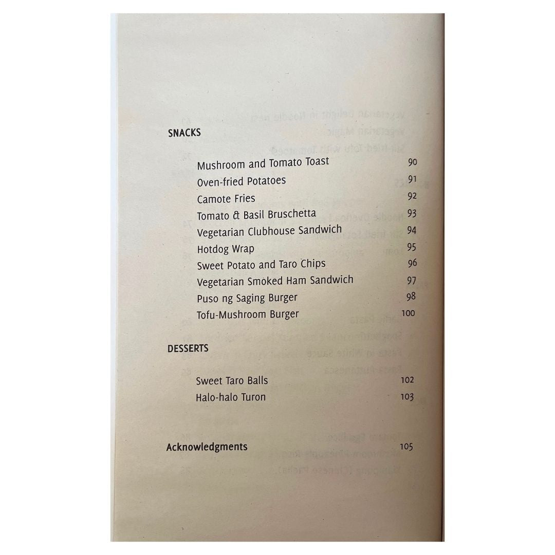 Pinoy Vegetarian Cookbook 60 Recipes Even  Non-Vegetarians Would Love (Recipe of Snacks)