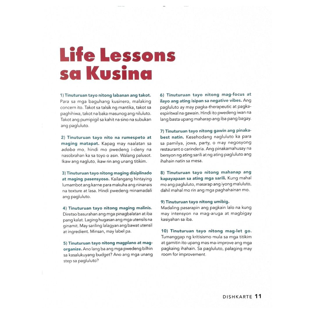 Simpol Dish Karte Cookbook by Tatung Sarthuo (Life Lessons sa Kusina)