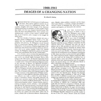 Philippine Cartoons: Political Caricature of the American Era 1900-1941 By Alfred McCoy and Alfredo Roces (Images of A Changing Nation)