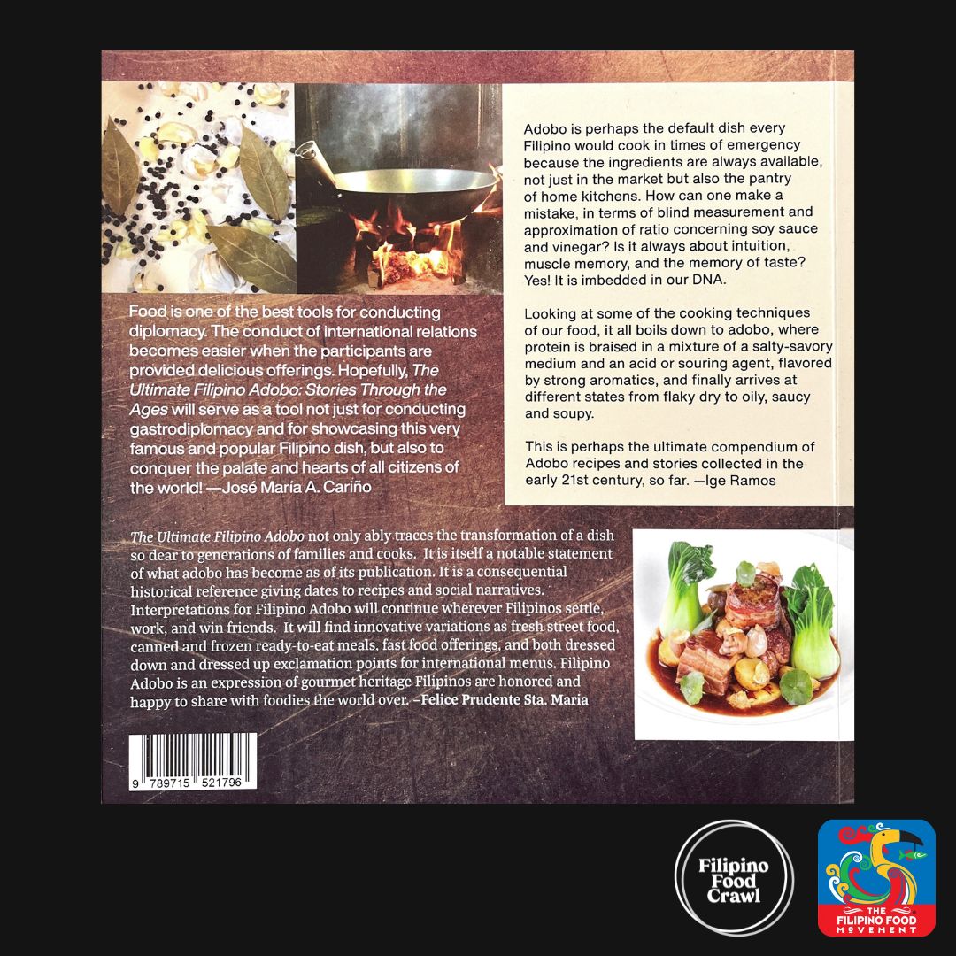 The Ultimate Filipino Adobo: Stories through the Ages by Claude Tayag (Back Cover)