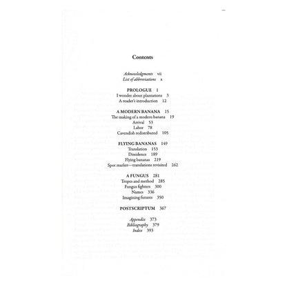 Tales of The Post-Plantation Unlikely Protagonists of Modern Philippine Banana History (Table of Contents)