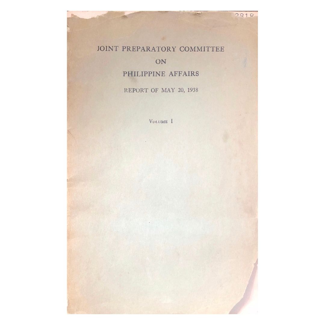 Joint Preparatory Committee on Philippine Affairs (Volume 1) Front cover