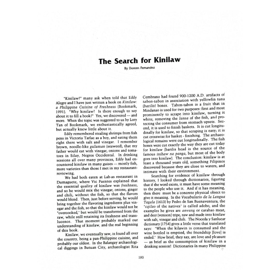 Kusina Vol.2 What's Cooking in the Philippines (The Search for Kinilaw)