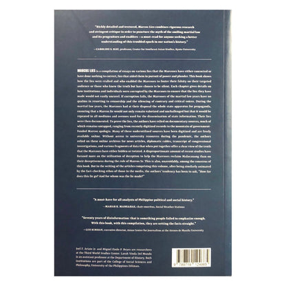 Marcos Lies by Joel F. Ariate, Jr. Back cover