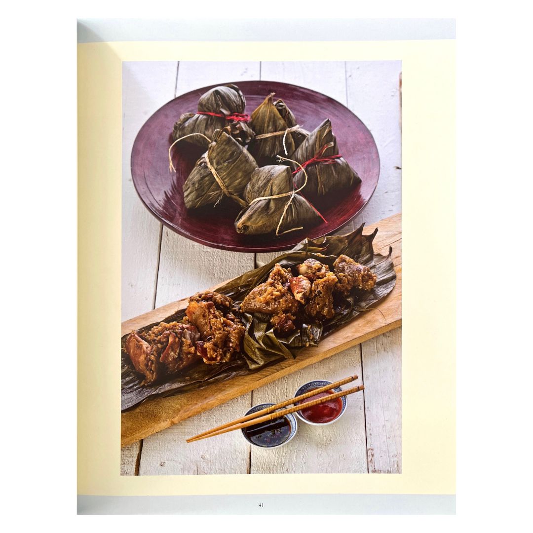 My Angkong's Noodles: A Chinese-Filipino Cookbook (Picture of a Dish Covered with Banana leaf)