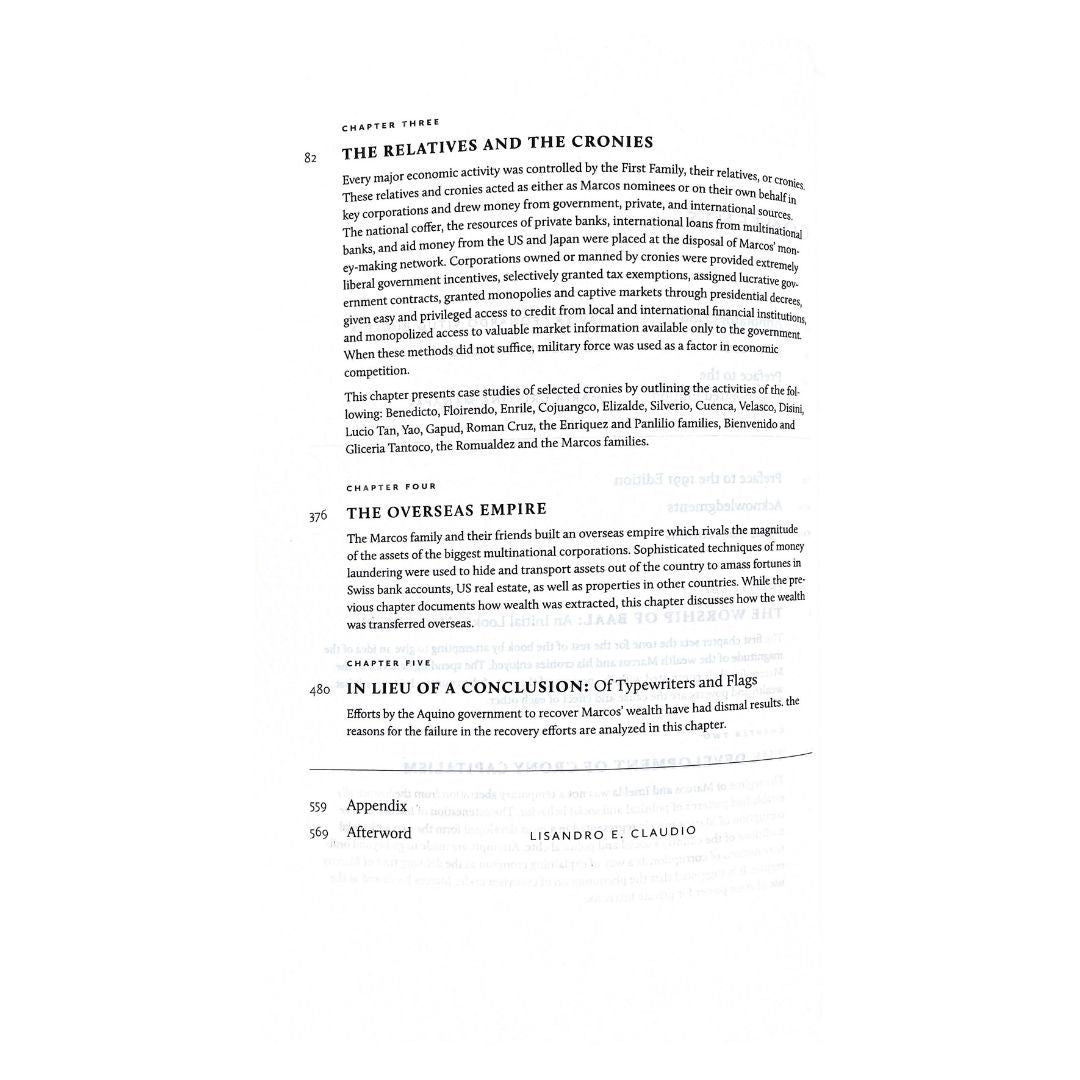 Some Are Smarter Than Others The History of Marcos' Crony Capitalism (Table of Content 2)