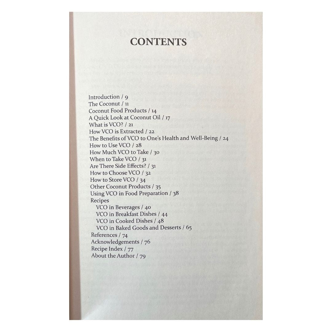 The Coconut Facts Book (Table of Contents)