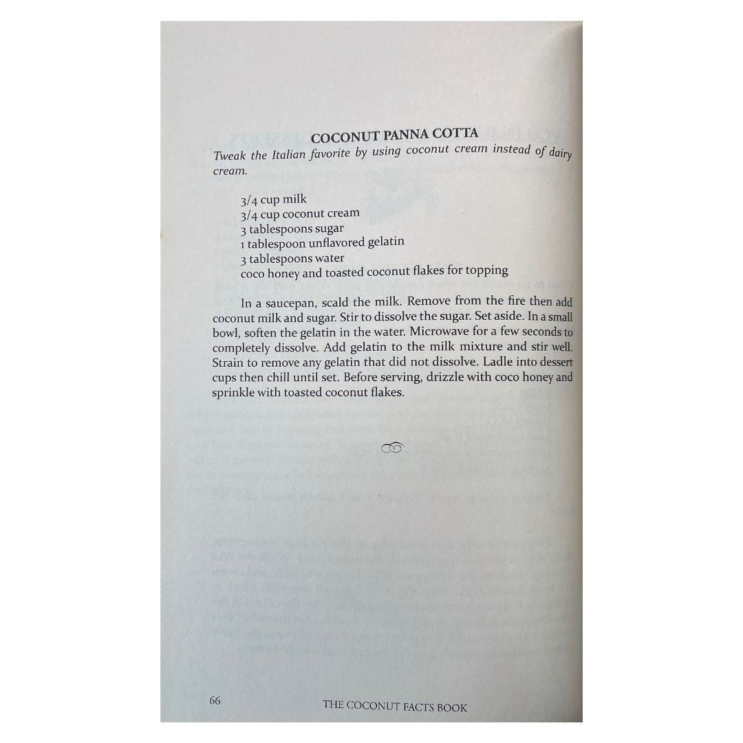 The Coconut Facts Book (Coconut Panna Cota)