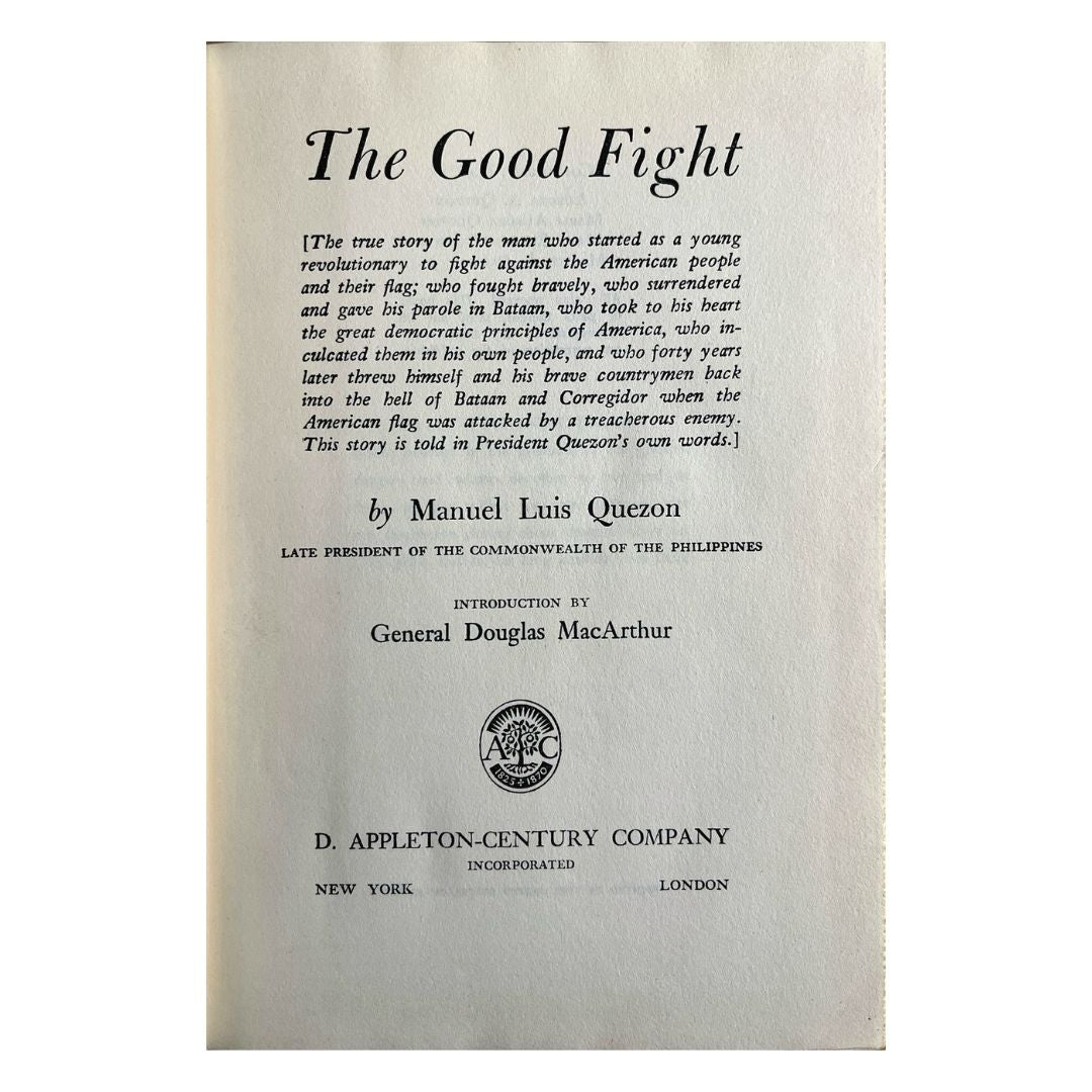 The Good Fight by Manuel Luis Quezon Title page