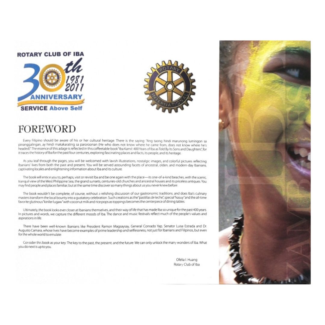 Iba Kami! Zambales 400 years of Iba as told by its sons & daughters Forewords