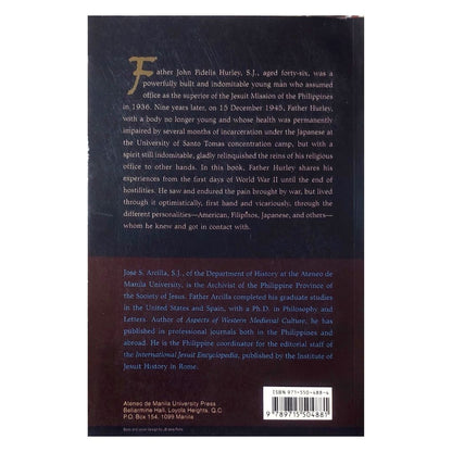 Wartime Superior in the Philippines by John F. Hurley, S.J. Back cover