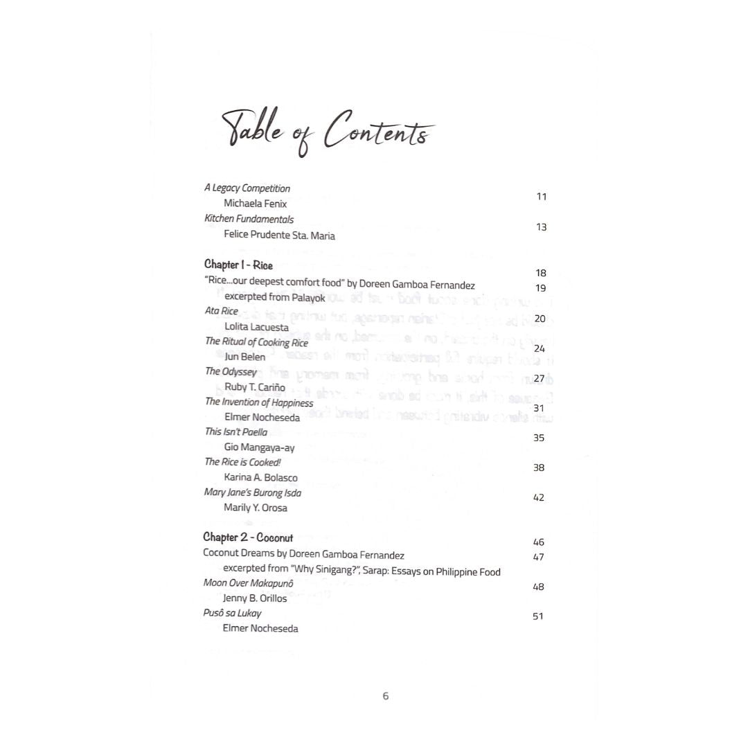 Sangkap: Basic Philippine Ingredients (Table of Content 1)