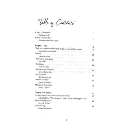 Sangkap: Basic Philippine Ingredients (Table of Content 1)