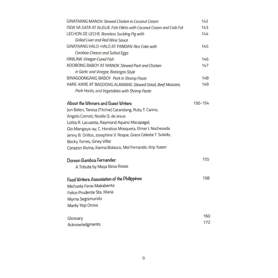 Sangkap: Basic Philippine Ingredients (Table of Content 4)
