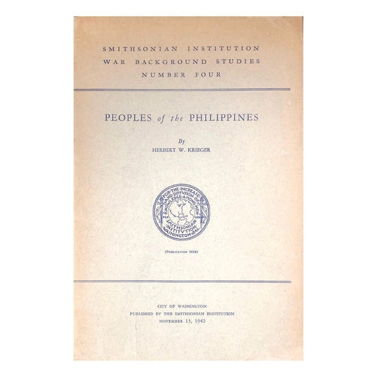 Peoples of the Philippines by Herbert W. Krieger Front cover
