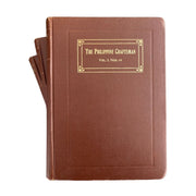 A brown leather-bound book titled 'The Philippine Craftsman Vol. I No.