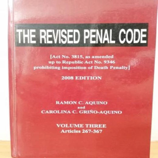 The Revised Penal Code Volume 3 by Carolina C. Griño-Aquino Ramon C. Aquino Front Cover