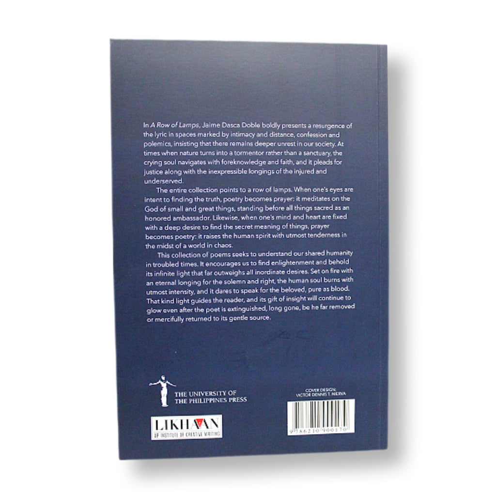 A Row Of Lamps: Poems (The Philippine Writers Series) by Jaime Dasca Doble Front Cover
