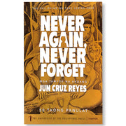 Never Again, Never Forget: Mga Tampok ng Akdang Jun Cruz Reyes, 50 Taong Panulat by Jun Cruz Reyes Front Cover
