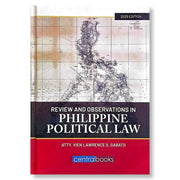 Review and Observations in Philippine Political Law by Atty. Vien Lawrence S. Gabato Front Cover