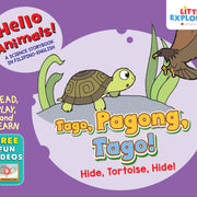 Hello Animals: Tago, Pagong, Tago! (Hide, Tortoise, Hide!) Front Cover