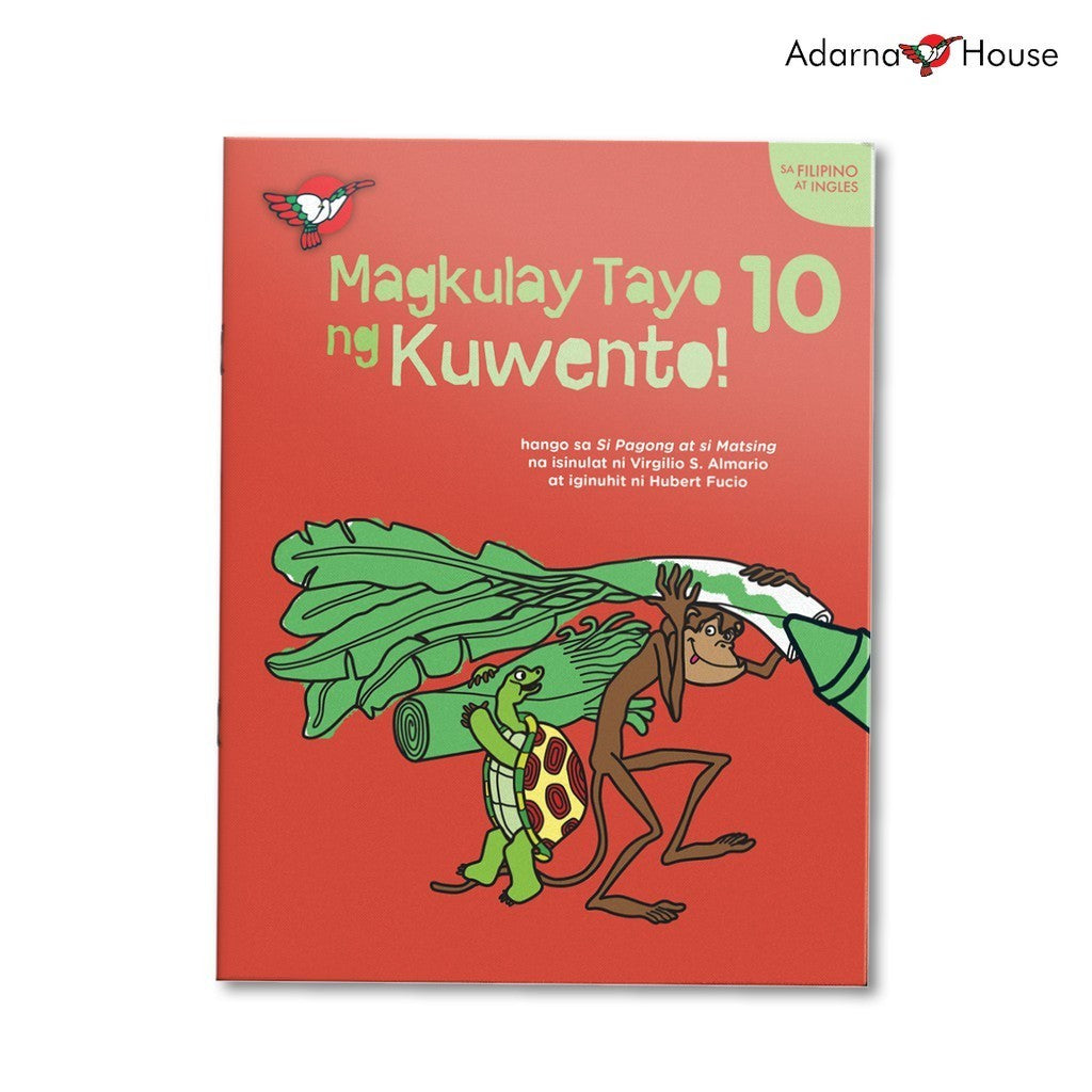 Magkulay Tayo ng Kuwento 10: Si Pagong at si Matsing - Picture and Coloring Book Front Cover